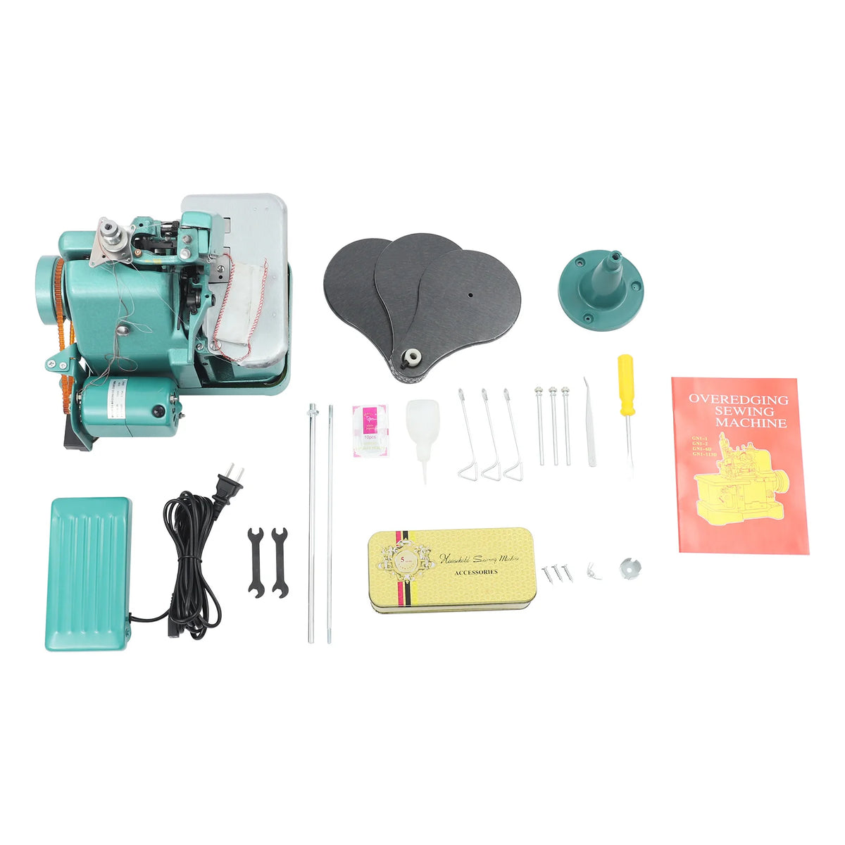 150W 110V Overlock Machine, Overedging Sewing Machine for Overlocking on Fabrics Such As Cotton, Wool, Synthetic Fibers
