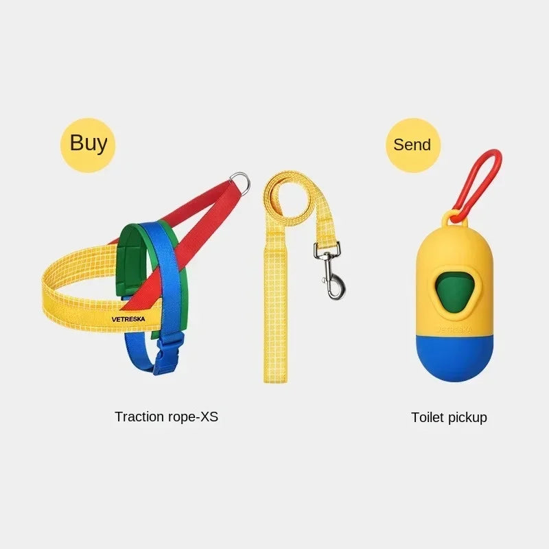 Terylene Pets Dog Chest Harness Traction Rope Set Walking Dogs Leash Rope Large Size Adjustable Harnesses Pet Products