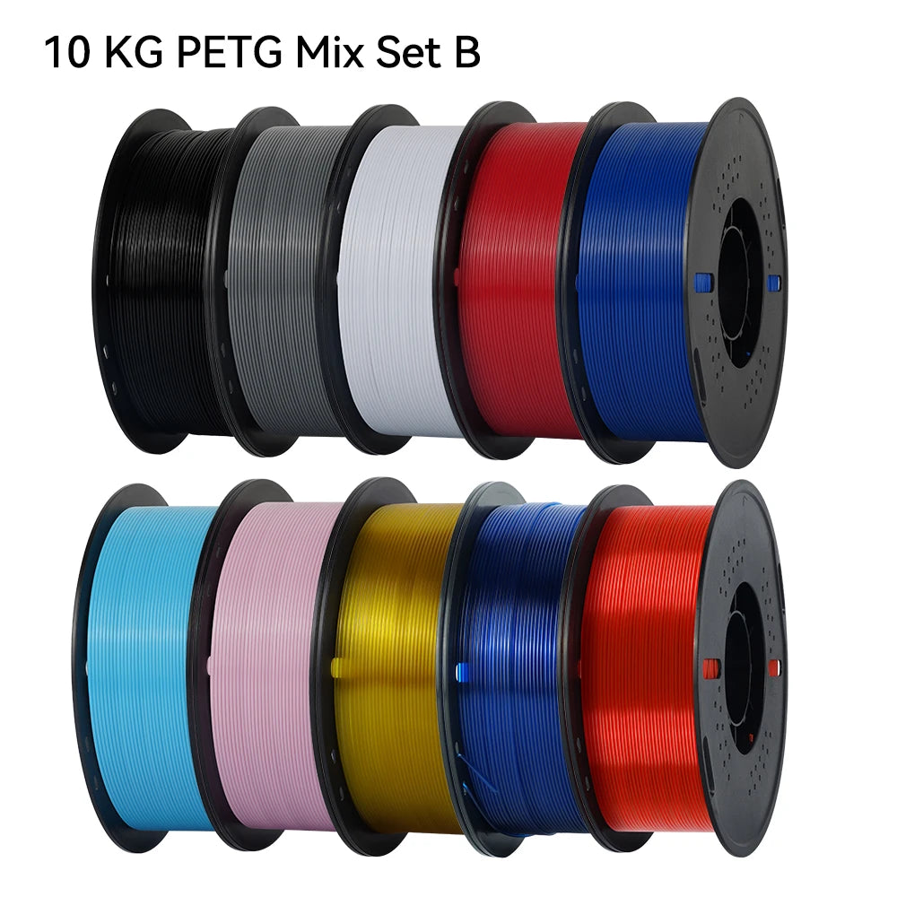 10KG 1.75mm PETG Filament Tangle-Free, High Quality 3D Printing Eco-friendly Plastic Consumables 22LBS, vacuum packaging 3D Prin
