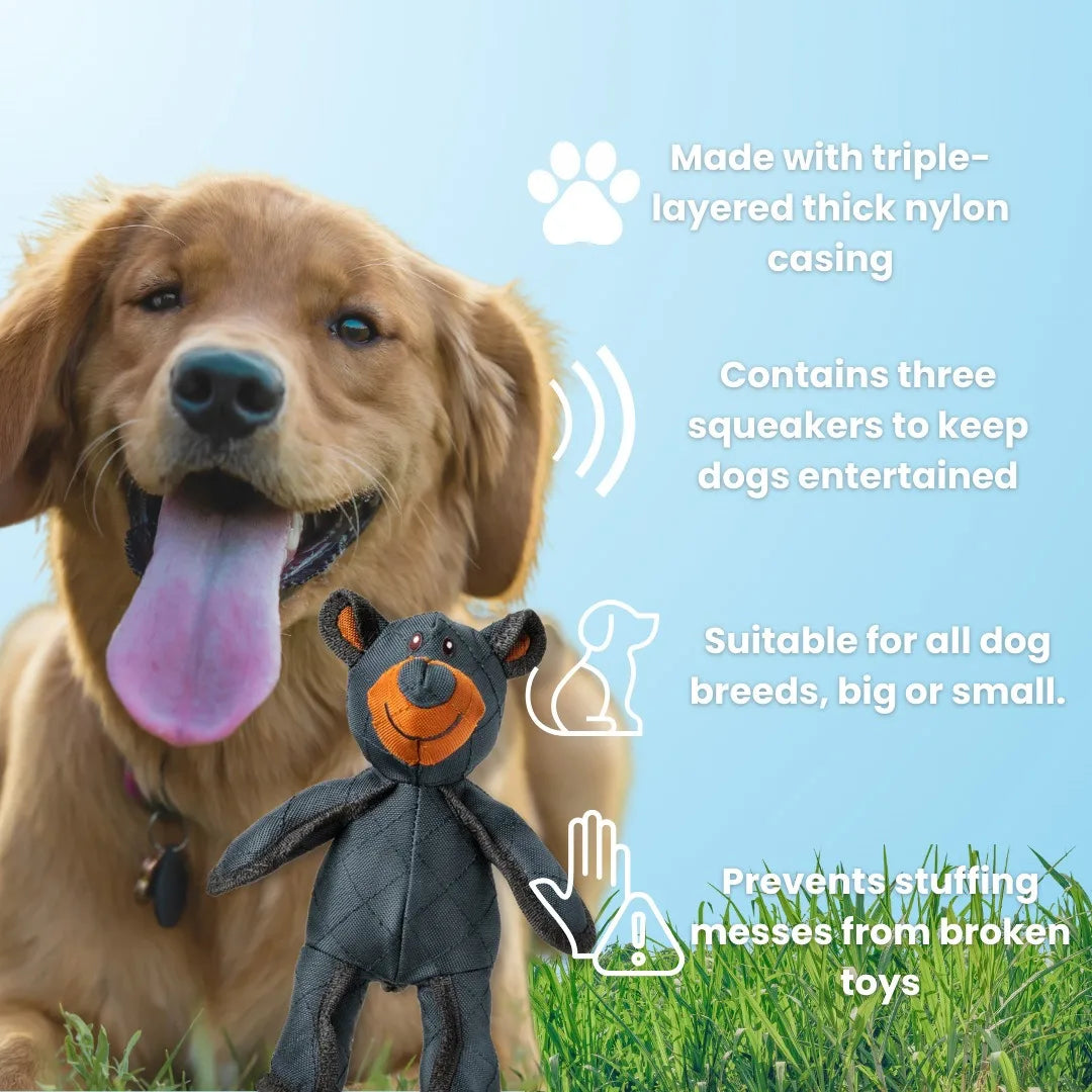 Bear 2.0 Dog Toys Aggressive Chewer Durable Powerful Chew Toy Small Medium Large Breed Extreme Chewing Interactive Games Pet Toy