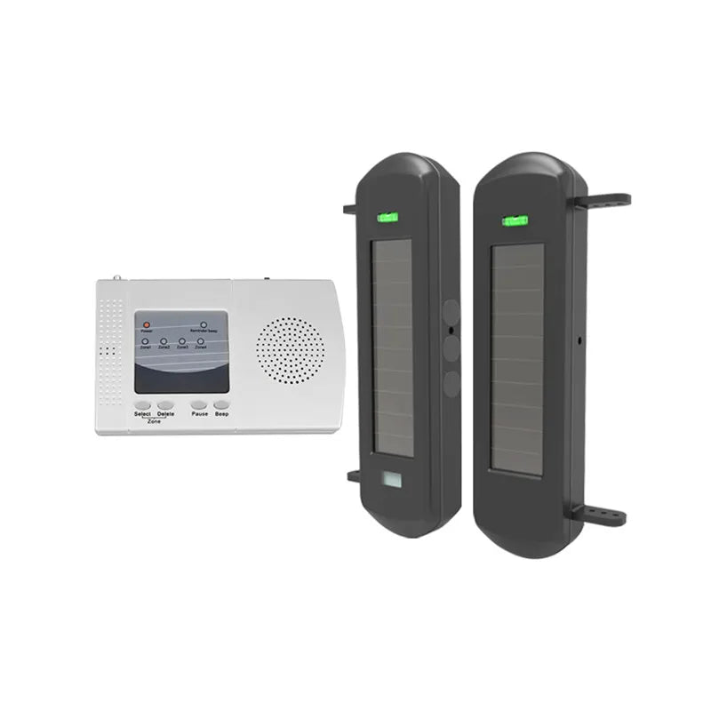 HTZSAFE Solar Beam Sensor Driveway Alarm System-800 Meters Wireless Range-100 Meters Sensor Range-DIY Home Security Alerts