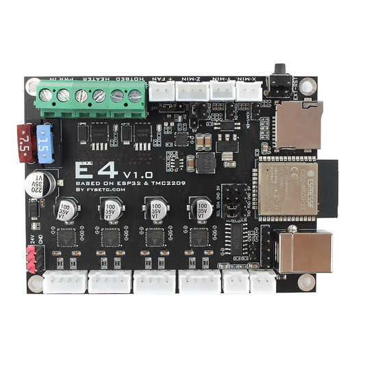 FYSETC E4 Board with Built-in Wi-Fi and Bluetooth 4 pcs TMC2209 240MHz 16M Flash 3D Printer Control Board Based for 3D Printer