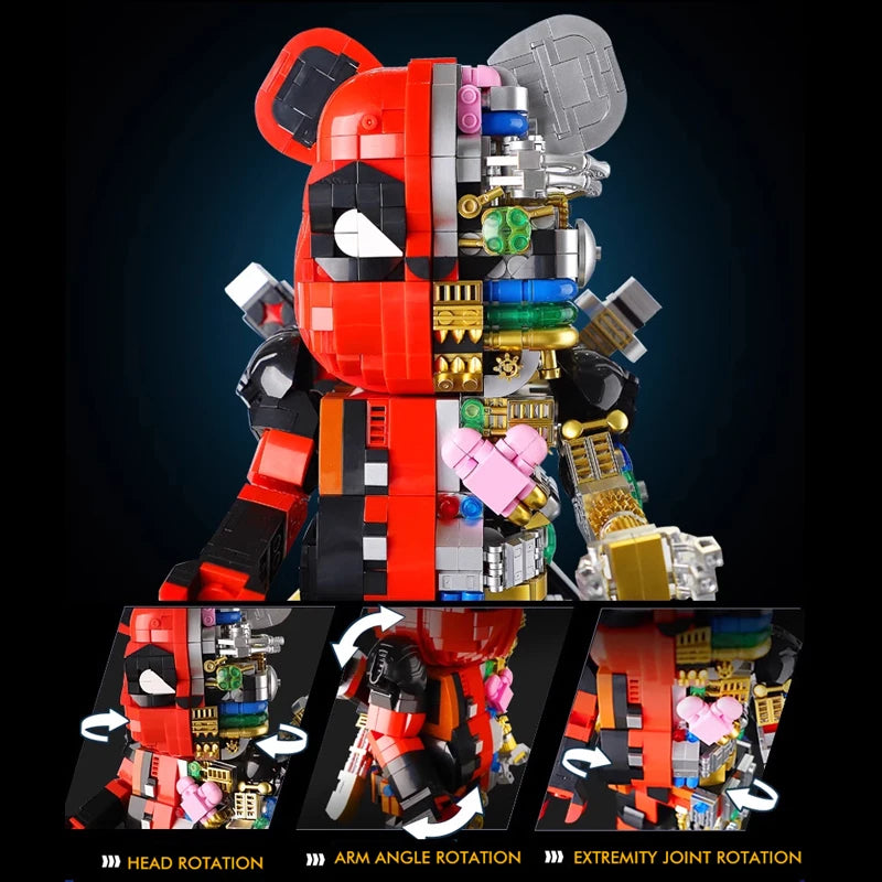 Creative Mechanical Bear Robot Building Blocks Movie Action Figures Model Bricks Desktop Decoration Toys Gift Collection Decor