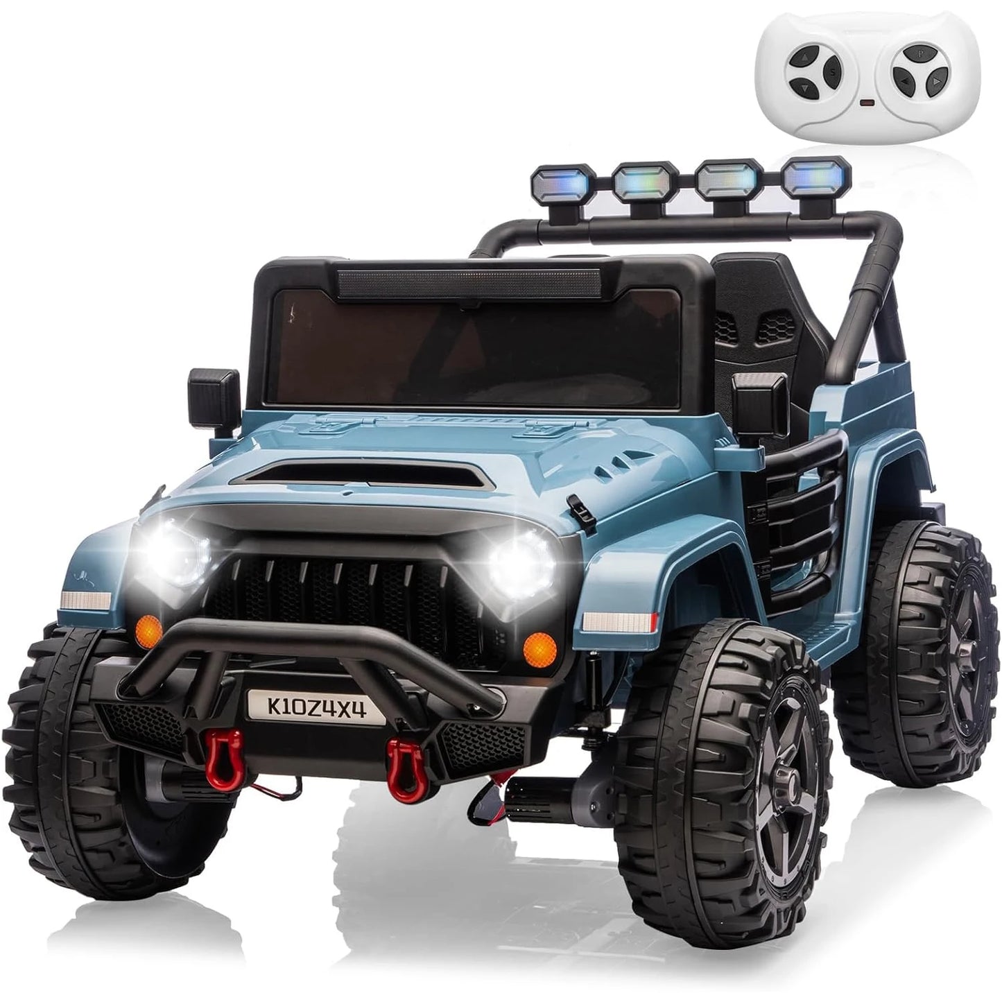2 Seater Ride on Car for Kids, 24V Electric Toys w/Remote Control,4 Powerful Motors, 4WD/2WD, 3 Speeds, Led Lights, Bluetooth,