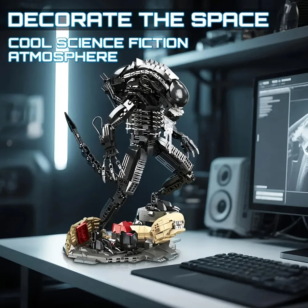New JJ9154 882pcs MOC Creativity Alien Building Blocks Model Mutant Bricks Assembling Toys for Boys Games Gift Set