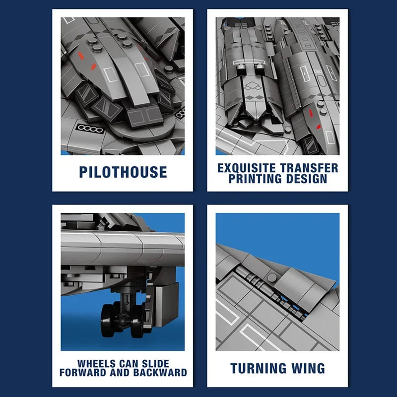 2063PCS B2 Military Stealth and Strategic Bomber Building Blocks Fighter Model with Missile Bomb Brick Toys for Boy Adult Gift
