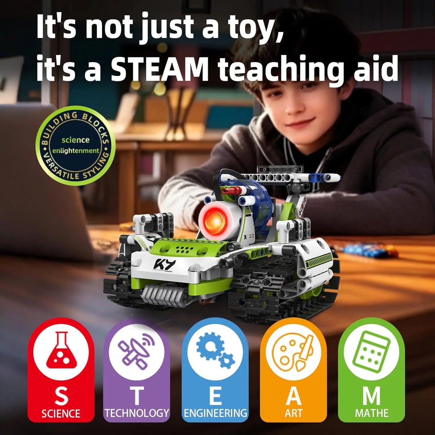 Robot Building Kit Toys for Kids Ages 8-12, New 5 In1 STEM Toys Robotics Set for Boys Girls,337 Pcs Blocks App & Remote Control