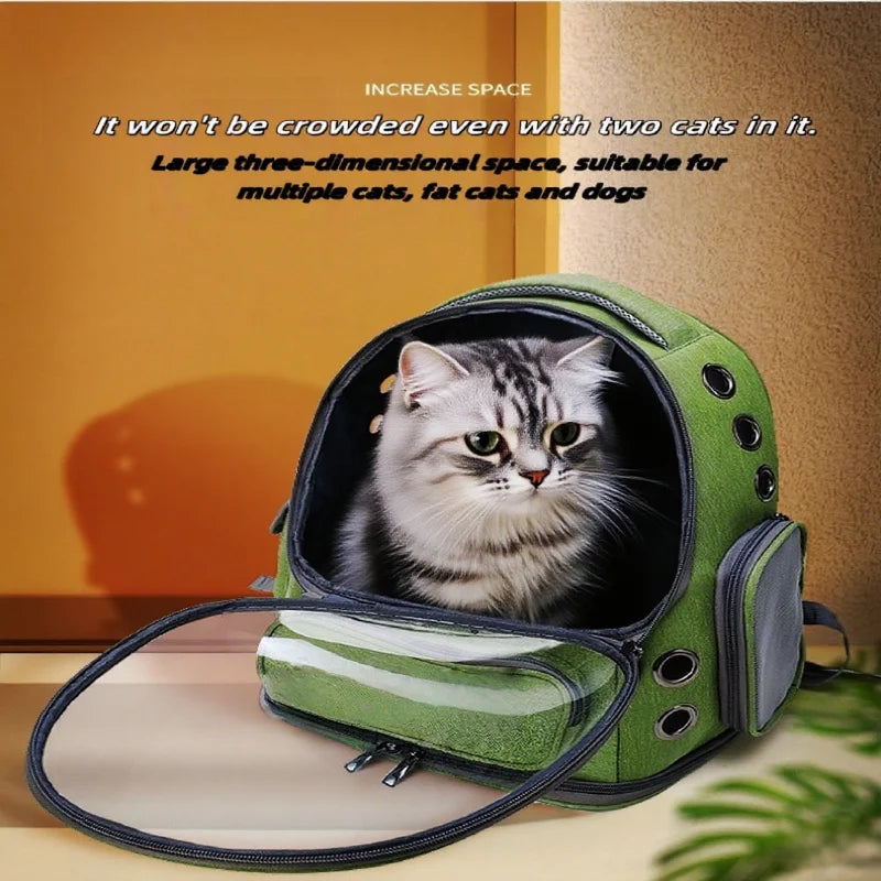 2026 New Transparent Pet Carrier Backpack Cat Accessories Outdoor Pet Shoulder bag for Cats Small Dogs Breathable Pet Supplies