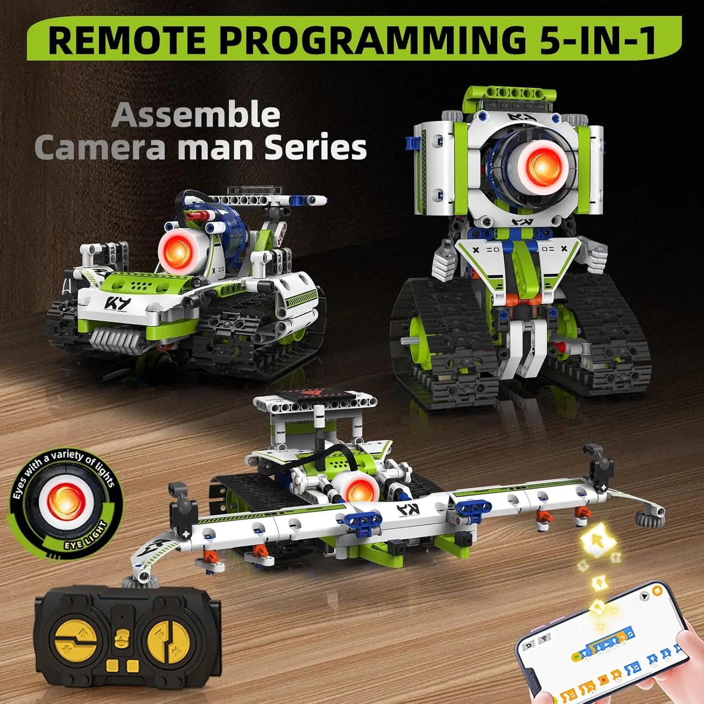 Robot Building Kit Toys for Kids Ages 8-12, New 5 In1 STEM Toys Robotics Set for Boys Girls,337 Pcs Blocks App & Remote Control