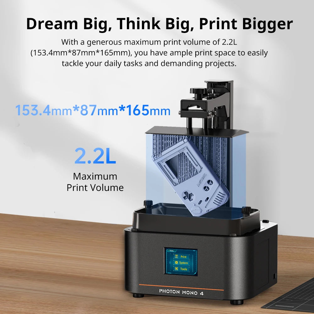 ANYCUBIC Photon Mono 4 AE Version LCD UV Resin 3D Printer High-Speed 3D Printing 7" 10K high-definition screen 153×87×165mm