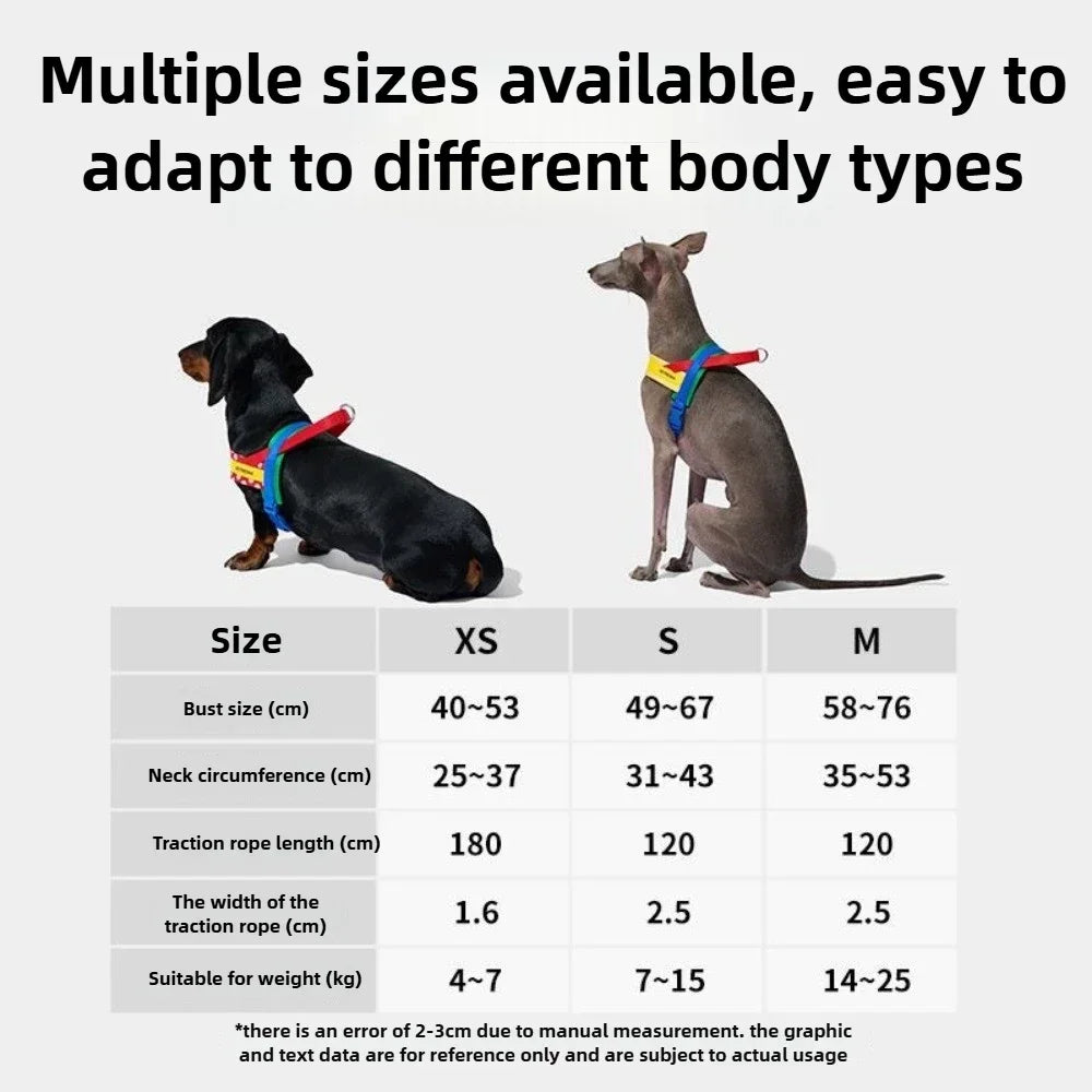 Terylene Pets Dog Chest Harness Traction Rope Set Walking Dogs Leash Rope Large Size Adjustable Harnesses Pet Products