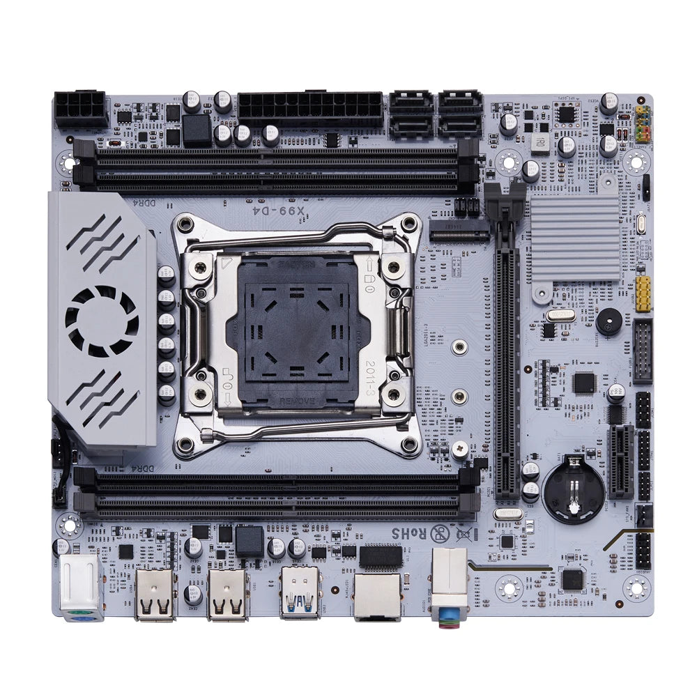 QIYIDA X99 motherboard D4-TPM2.0 LGA 2011 3 with M.2 slot Support X99 C612chip DDR4 Memory SATA3.0 USB3.0 PCI16X