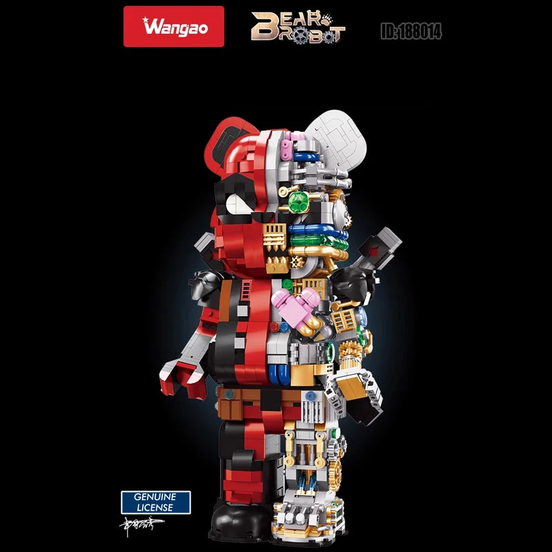 Creative Mechanical Bear Robot Building Blocks Movie Action Figures Model Bricks Desktop Decoration Toys Gift Collection Decor