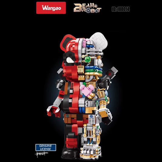 Creative Mechanical Bear Robot Building Blocks Movie Action Figures Model Bricks Desktop Decoration Toys Gift Collection Decor