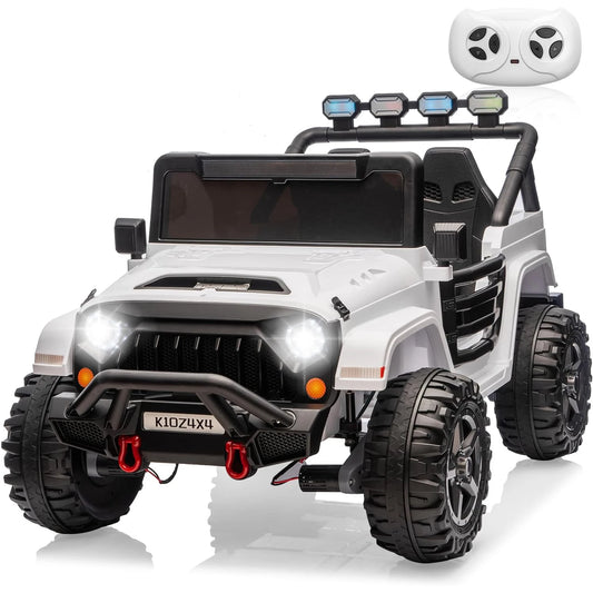 2 Seater Ride on Car for Kids, 24V Electric Toys w/Remote Control,4 Powerful Motors, 4WD/2WD, 3 Speeds, Led Lights, Bluetooth,