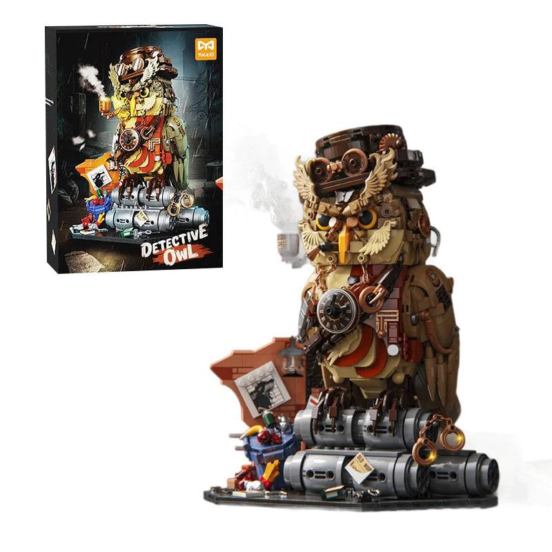 1286PCS Owl Detective Building Blocks Sets Magic Animal MOC Brick Model Educational DIY Toys Creative Gifts For Kids Adult