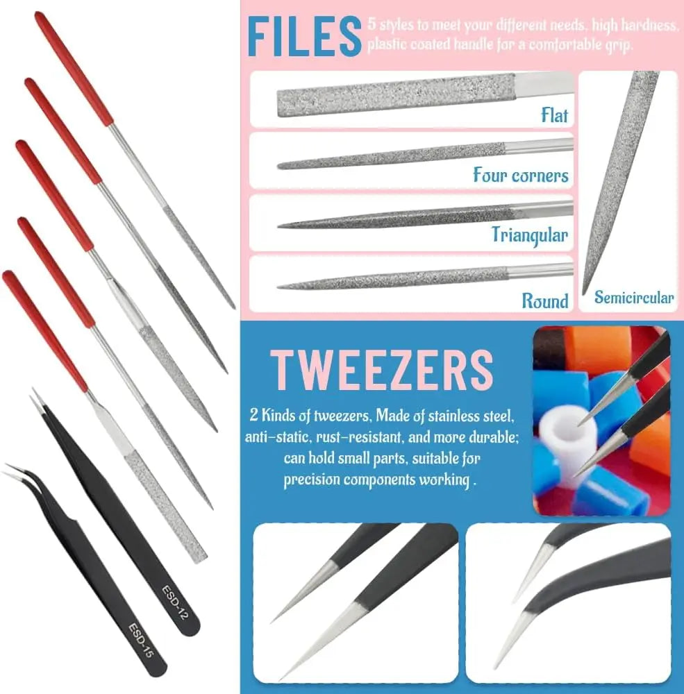 28-Piece Model Building Tool Kit for DIY Cars, Airplanes, Robots & Crafts - Beginner to Advanced