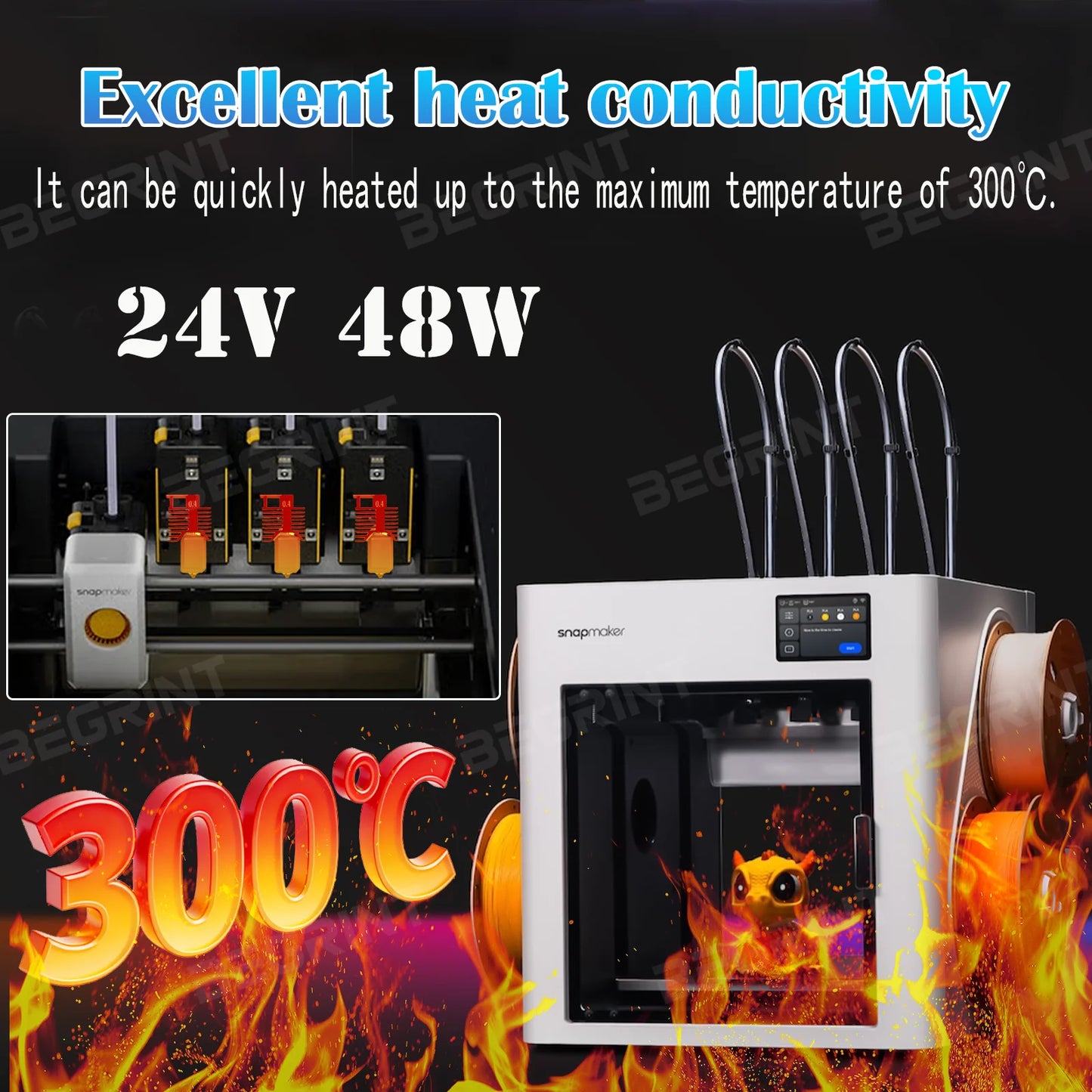 Latest release 0.4mm Hotend For U1 Upgraded Hardened Steel Nozzle For Snapmaker U1 Hot End 3D Printer Heating Block Accessories