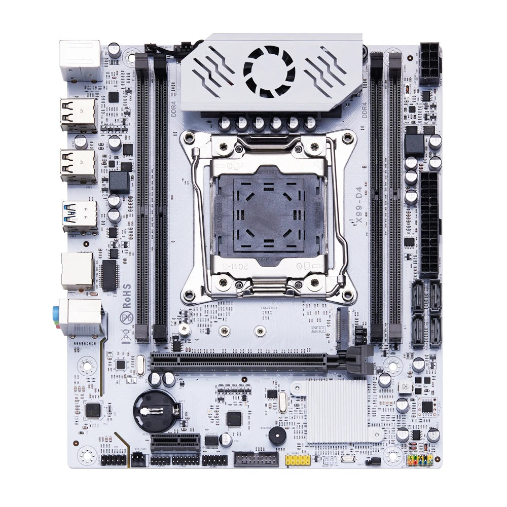 QIYIDA X99 motherboard D4-TPM2.0 LGA 2011 3 with M.2 slot Support X99 C612chip DDR4 Memory SATA3.0 USB3.0 PCI16X