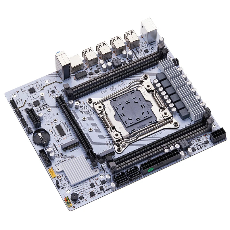 QIYIDA X99 Motherboard Set Kit LGA2011-3 Xeon E5 2680 V4 DDR4 16GB(2x8gb) PC4 SATA PCI16x3.0 NVME M.2 Gaming Computer