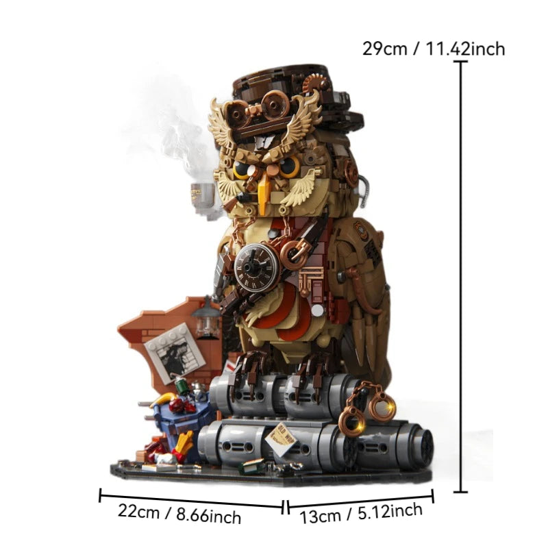 1286PCS Owl Detective Building Blocks Sets Magic Animal MOC Brick Model Educational DIY Toys Creative Gifts For Kids Adult