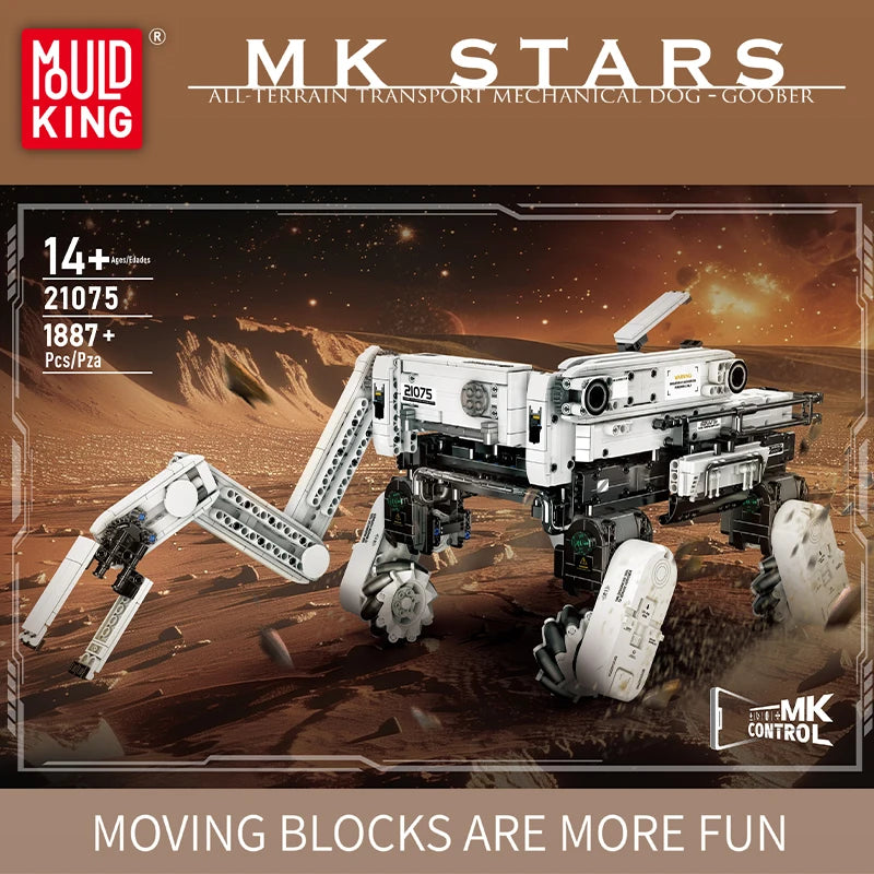 Mould King 21075 Technical Robot Toys The Remote Control All-terrain Transport Mechanical Dog Building Block Kids Christmas Gift