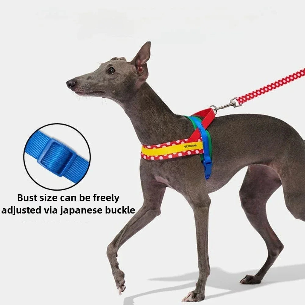 Terylene Pets Dog Chest Harness Traction Rope Set Walking Dogs Leash Rope Large Size Adjustable Harnesses Pet Products