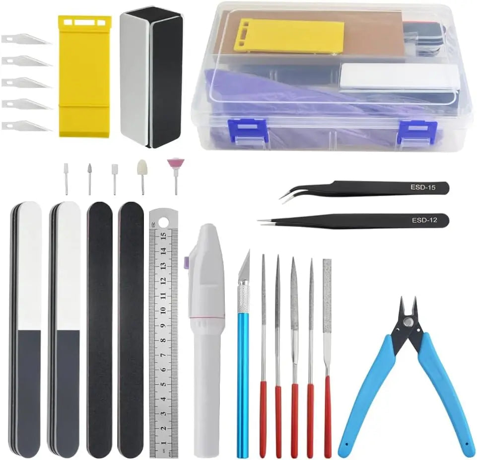 28-Piece Model Building Tool Kit for DIY Cars, Airplanes, Robots & Crafts - Beginner to Advanced