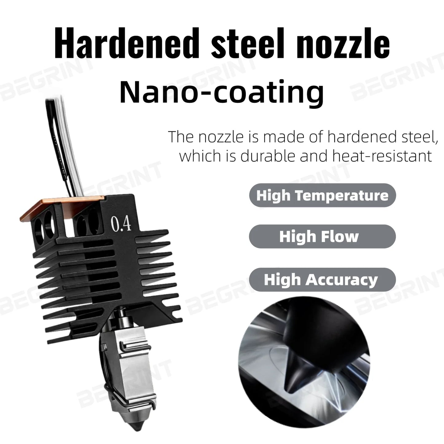 Latest release 0.4mm Hotend For U1 Upgraded Hardened Steel Nozzle For Snapmaker U1 Hot End 3D Printer Heating Block Accessories