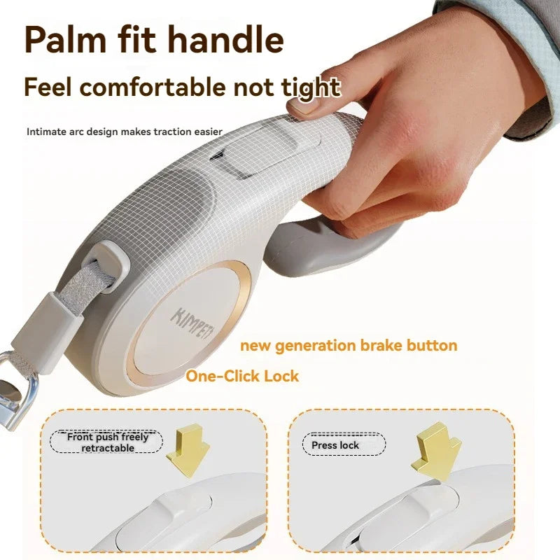 3 Meters Retractable Terylene Pet Dog Leash Rope Belt Automatic Flexible Retractable Leash Walking Running Traction Rope Belt
