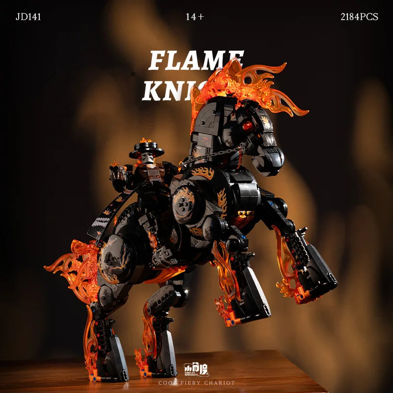 Creativity Ghost Rider Building Blocks Mech Warhorse Action Figure Model Bricks Assembly DIY Toys for Children Birthday Gift Set