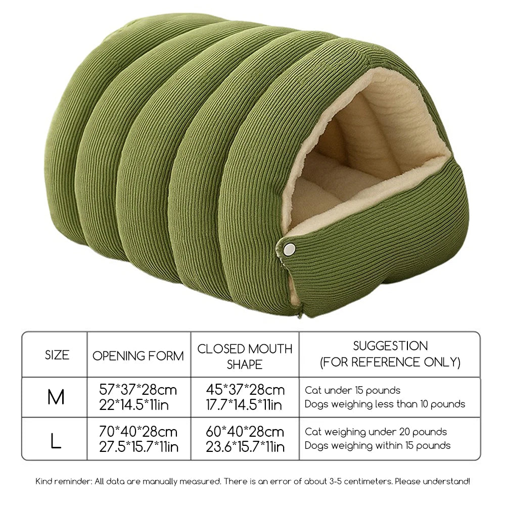 Removable Pet Bed,Pet Dog Cave Bed,Plush Thickening Fleece Warm Soft Beds For Puppy Cats Tent Sleeping Mats For Small Medium Pet