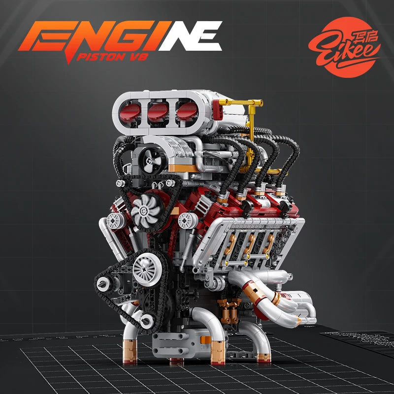 2347PCS Compact-sized Building Block Model Engine Toy Portable Fun Assembly Durable Highly Detailed Construction Set