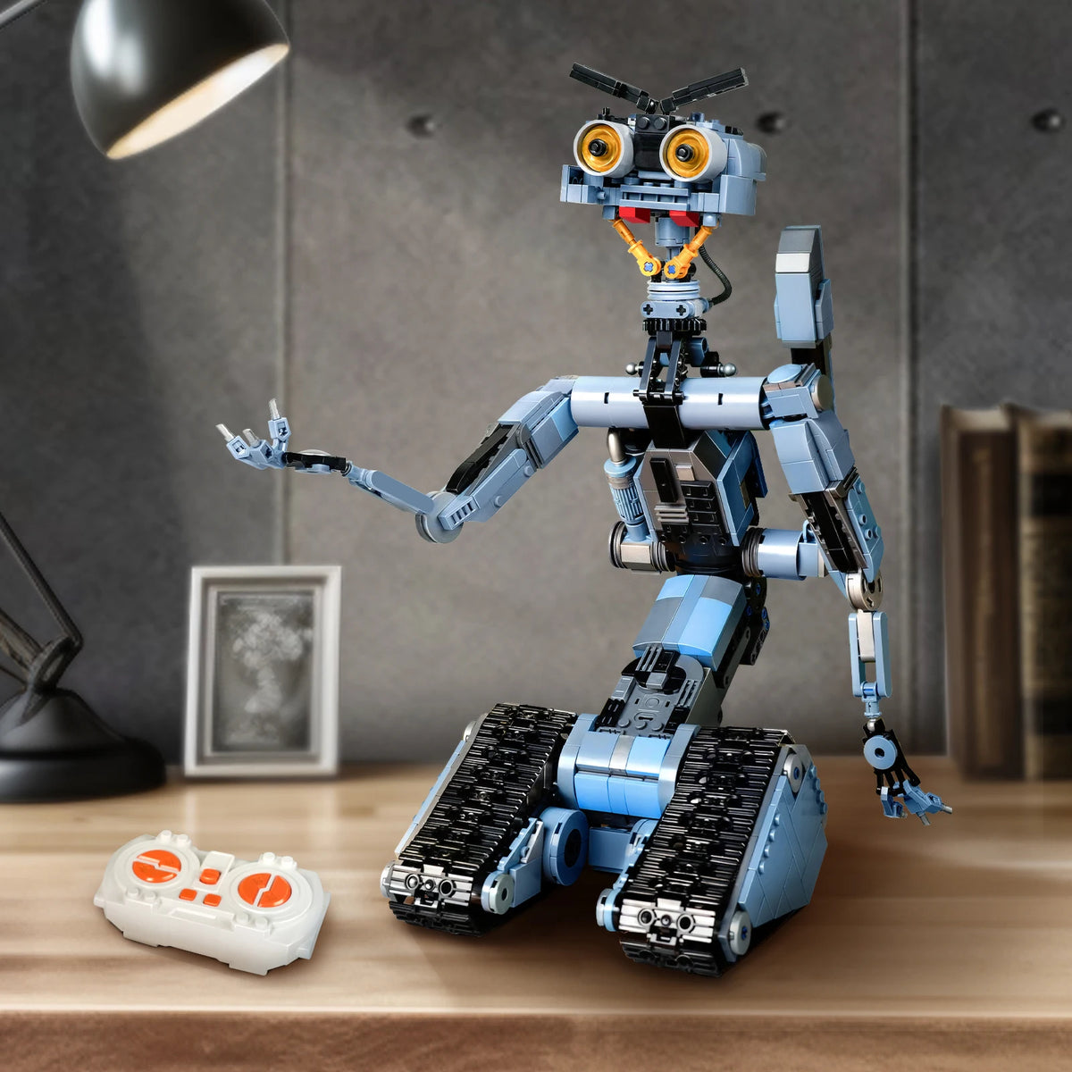 1176 Pieces Johnny 5 Robot Building Blocks Set with Remote Control - Rechargeable,Boys and Girls Gift for Halloween & Chirstmas