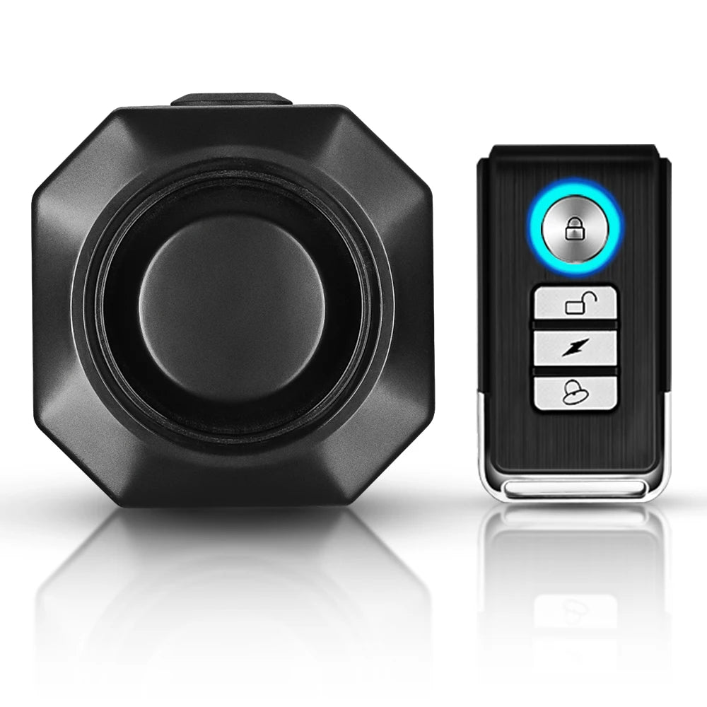 USB Charge Bike Alarm Wireless Bicycle Vibration Motion Sensor Alarm Remote Control Motorcycle Alarm Security Protection