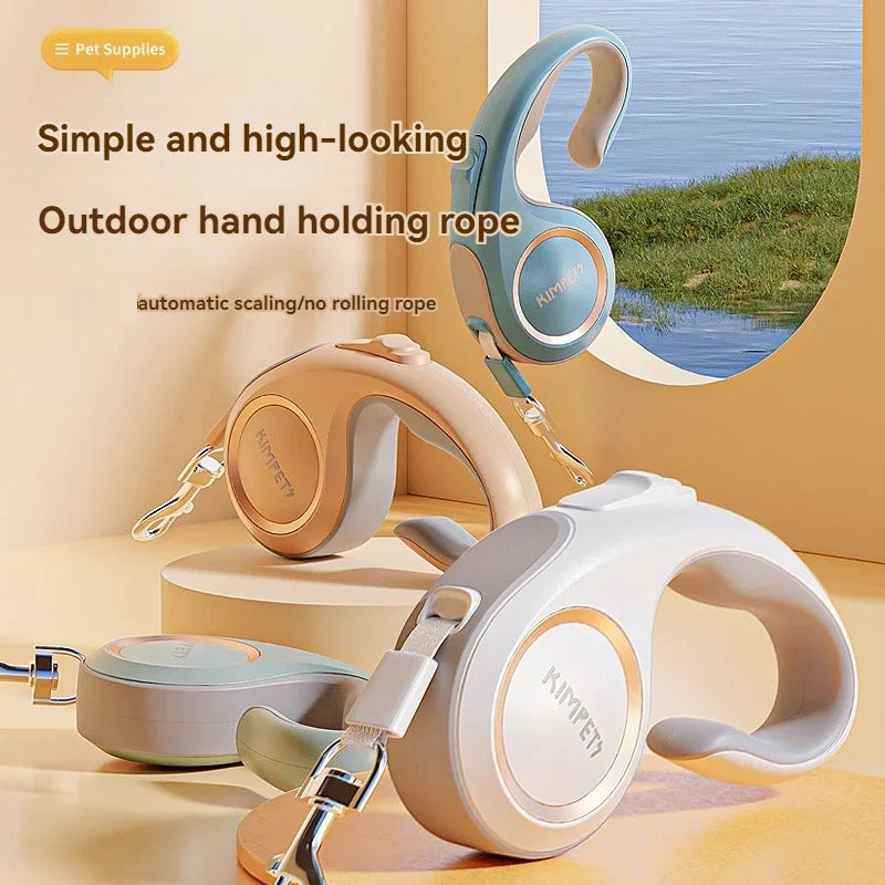 3 Meters Retractable Terylene Pet Dog Leash Rope Belt Automatic Flexible Retractable Leash Walking Running Traction Rope Belt