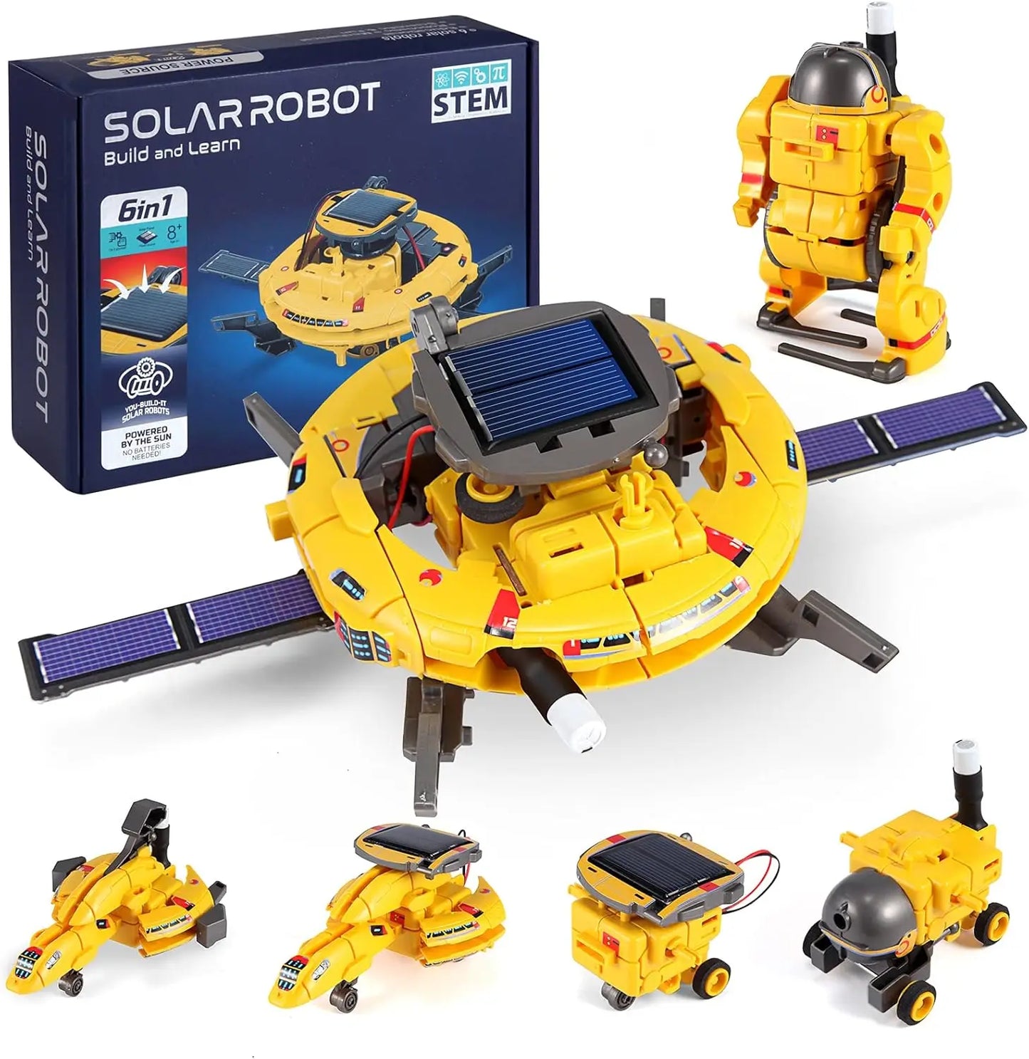 STEM Solar Robot Building Kit for Kids Ages 8-14, 120Pcs Science Experiments Educational Toys Gift