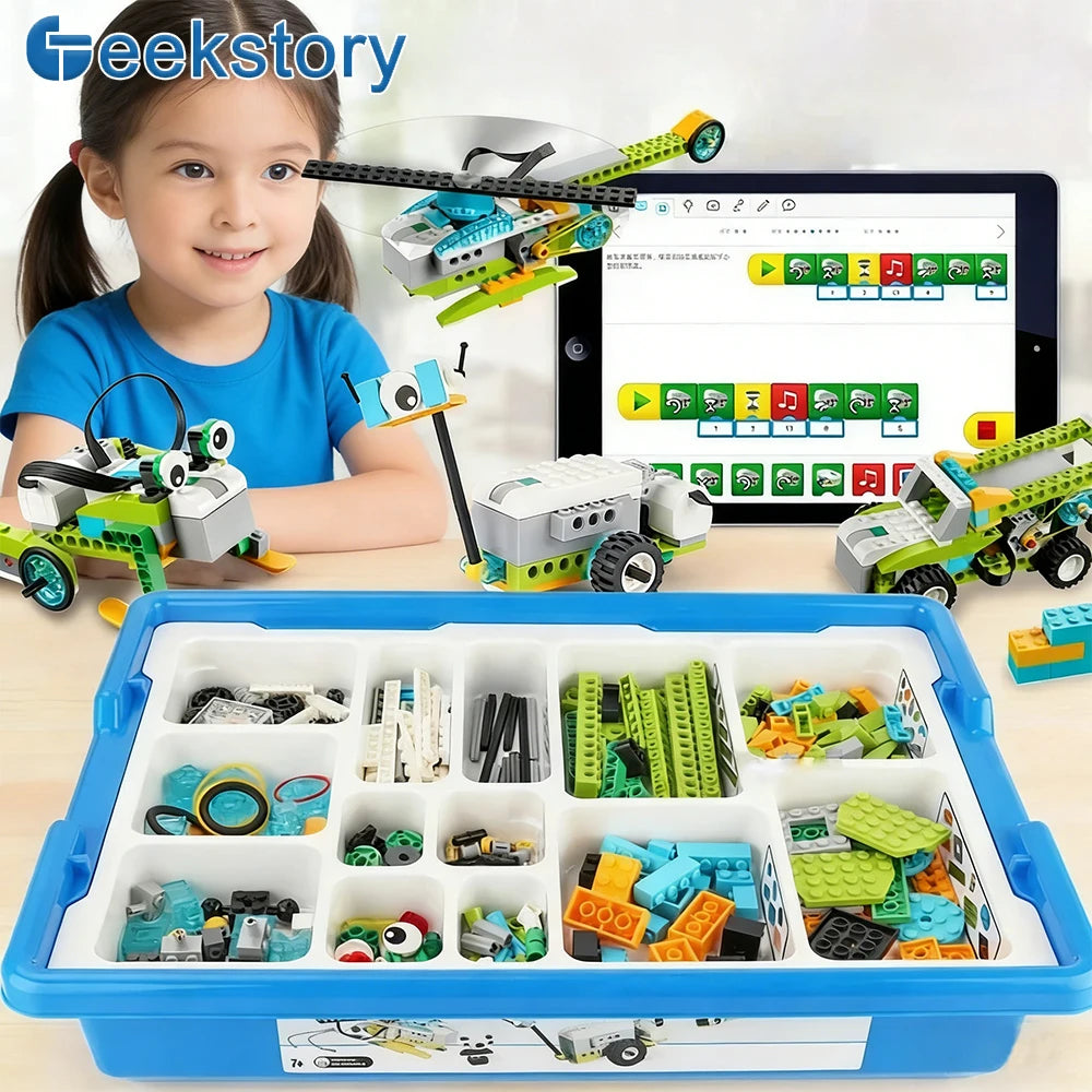 WeDo 2.0 Core Set DIY Robot Building Blocks Set STEAM Educational Programming Toys for Kids without Storage Box