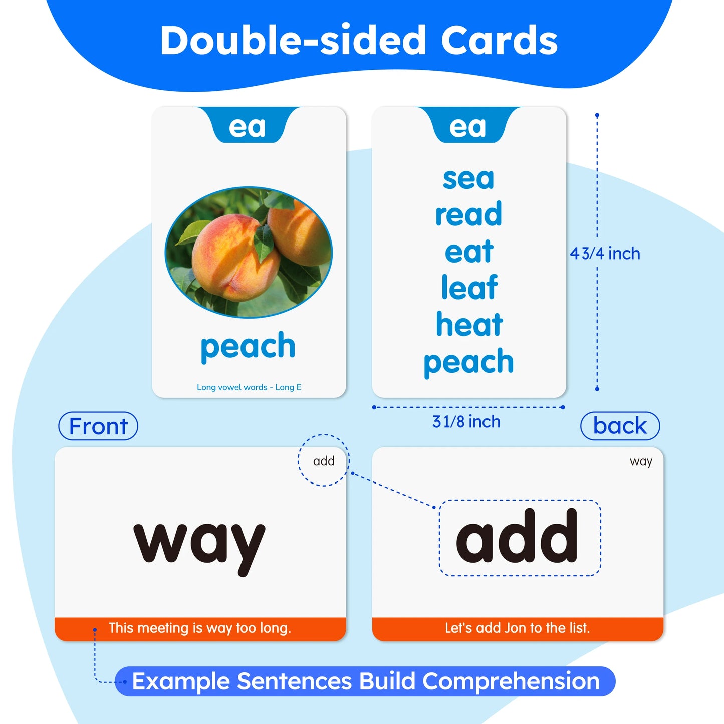 650 Sight Words & Phonics Flash Cards, Learn to Read CVC, Blends, Long Vowel Sounds, Dolch & Fry High Frequency Site Words