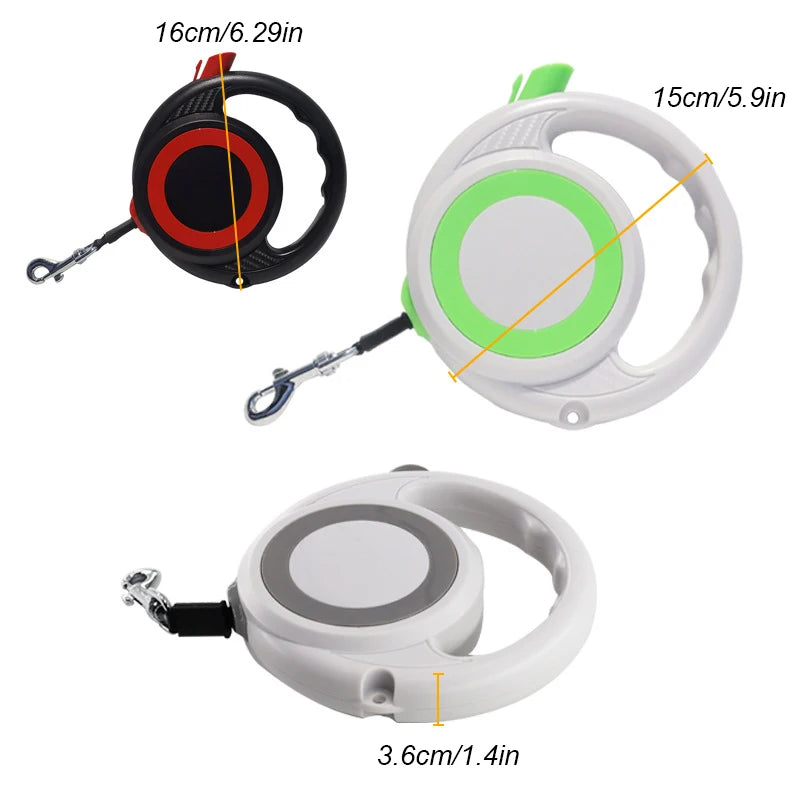 Long Strong Pet Leash For Large Dogs Durable Nylon Retractable Big One-handed Brake Pause Lock Leash for Small & Medium Size Dog