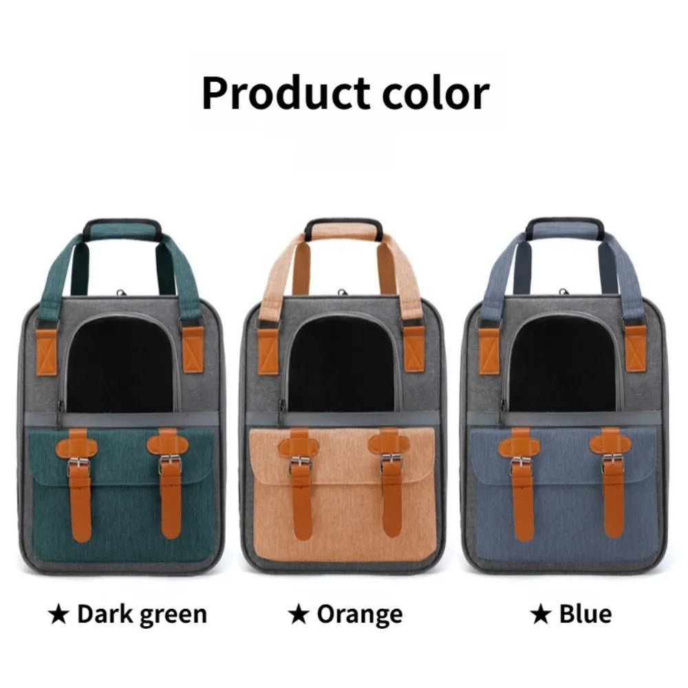 Wear-resistant Cat Backpack Pet Carrier Double Shoulder Bag for Outdoor Travel Portable Pet Bag