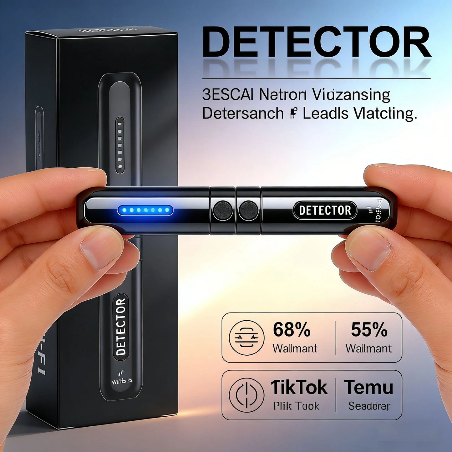 YJ1 Multi-functional privacy detector, emergency lighting, anti-eavesdropping and anti-spying, portable and long-lasting battery