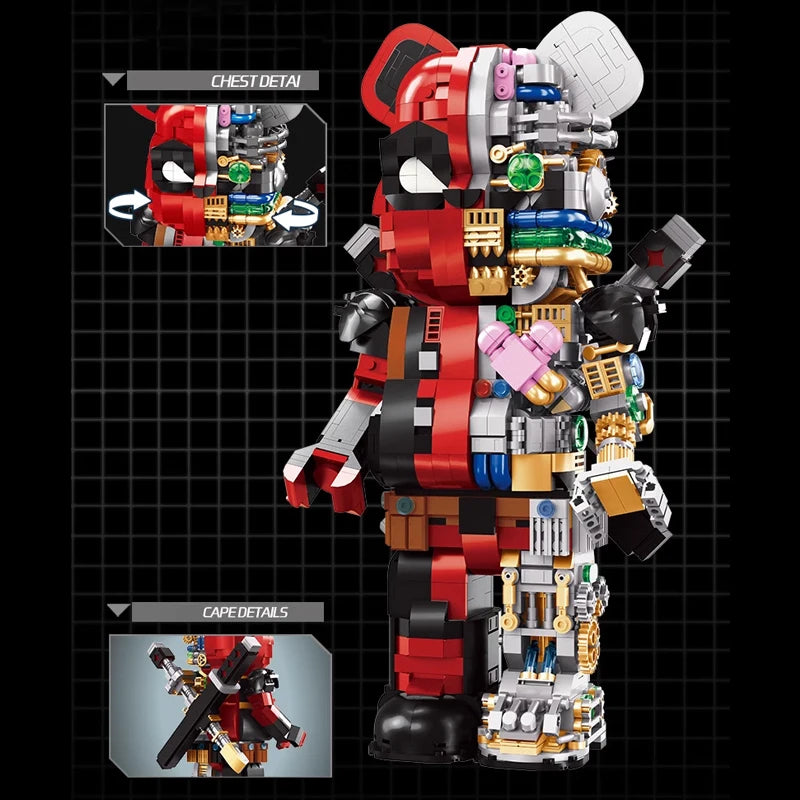 Creative Mechanical Bear Robot Building Blocks Movie Action Figures Model Bricks Desktop Decoration Toys Gift Collection Decor