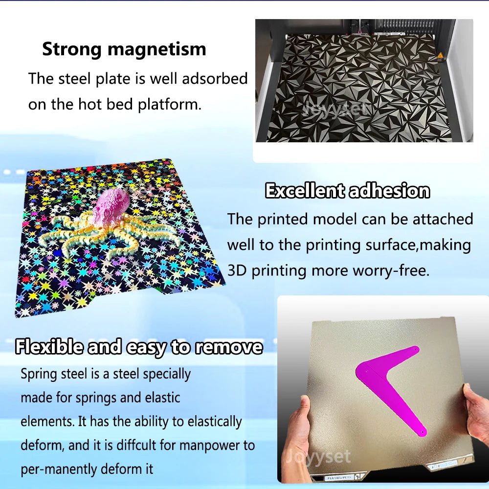For Bambu Lab H2D H2S Build Plate PEO PET PEY PEI Sheet Double-sided 3D Printing Bed Spring Steel Sheet for Bambulab H2D Parts