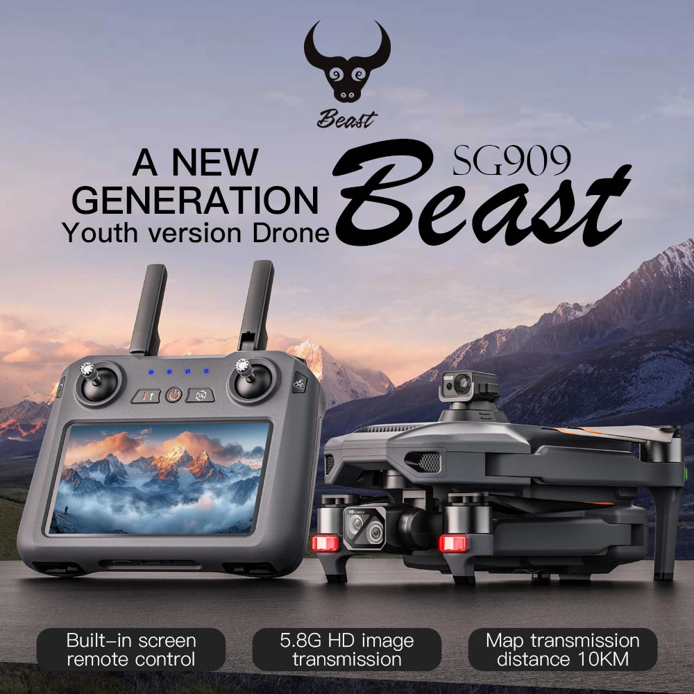 ZLL SG909 6KM GPS Drone 4K Professional 3-Axis Gimbal 360 Laser Obstacle Avoidance 4K Camera RC Dron FPV Brushless Quadcopter