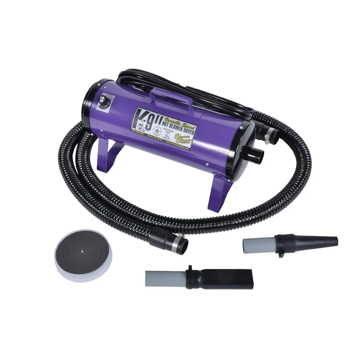 ECC K-9 II Variable Speed Dog Dryer, Professional Grooming Blower with Adjustable Airflow, Metallic Blue, Customized