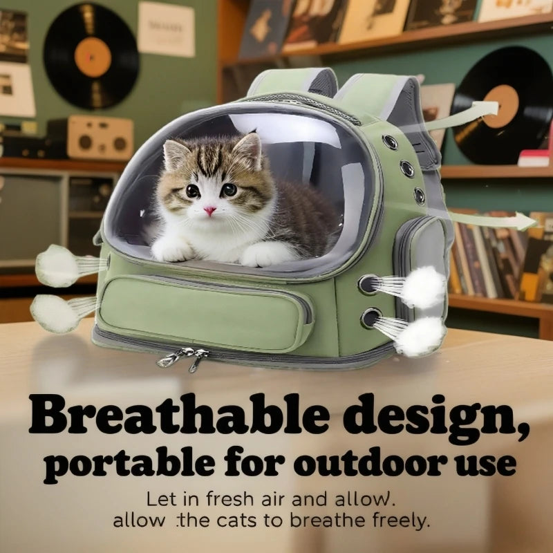 2026 New Transparent Pet Carrier Backpack Cat Accessories Outdoor Pet Shoulder bag for Cats Small Dogs Breathable Pet Supplies