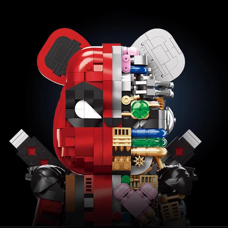 Creative Mechanical Bear Robot Building Blocks Movie Action Figures Model Bricks Desktop Decoration Toys Gift Collection Decor