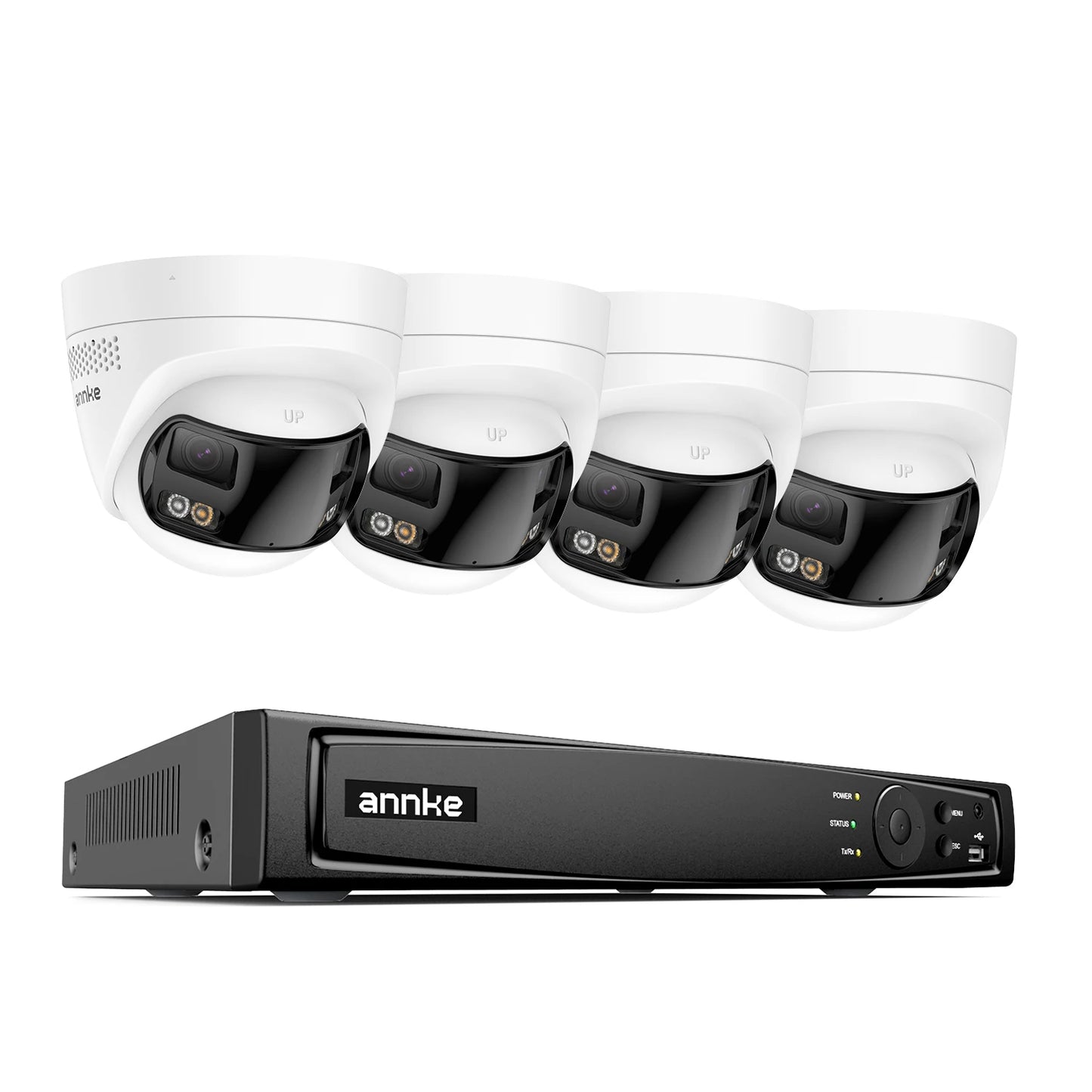 ANNKE security camera system 4k 8mp 180 Panoramic Dual Lens 8CH NVR cctv camera system Night Vision 8mp security camera outdoor