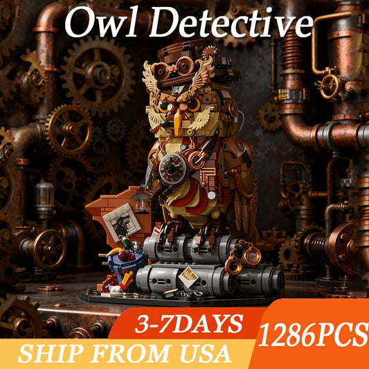 1286PCS Owl Detective Building Blocks Sets Magic Animal MOC Brick Model Educational DIY Toys Creative Gifts For Kids Adult